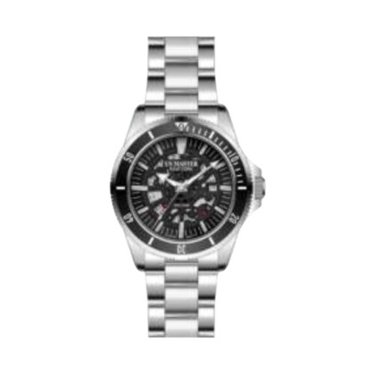 U.S Master Polo Club USM-FB09-SL-BK Black Skeleton Dial Design Men Watch